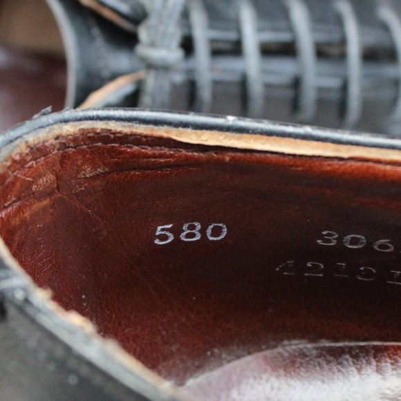 Vtg Dack’s Black Calfskin Cap Toe Oxford, Men's Size 8 E, EUC, Made in Canada - Picture 9 of 12